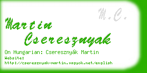 martin cseresznyak business card