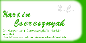 martin cseresznyak business card